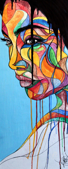 Pintura titulada "Colorful Girlz" por Art De Noé, Obra de arte original, Acrílico