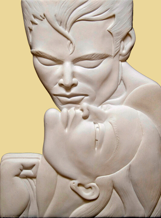 Sculpture intitulée "Pasion 2" par Noelia Muriana, Œuvre d'art originale, Plâtre