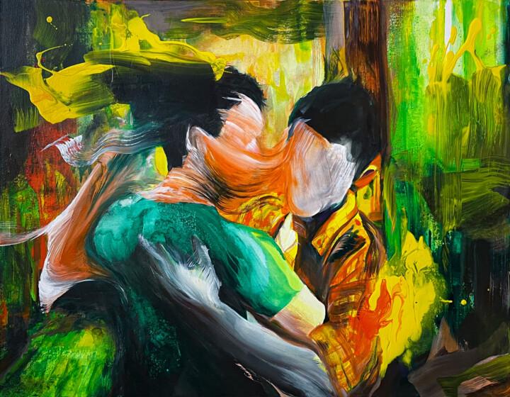 Painting titled "The Last Dance" by Norris Yim, Original Artwork, Acrylic Mounted on Wood Stretcher frame