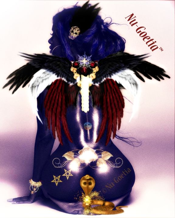 Цифровое искусство под названием "Dark Queen of skyz" - Nu-Goetia, Подлинное произведение искусства