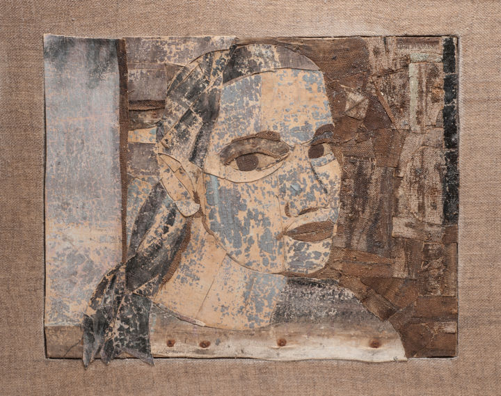 Collages titulada "Marta numero 2" por Barbara Marion, Obra de arte original