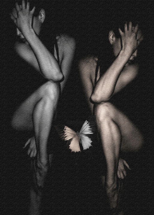 Fotografía titulada "Woman Swallowtail" por Oksana Budnichenko, Obra de arte original, Fotografía manipulada