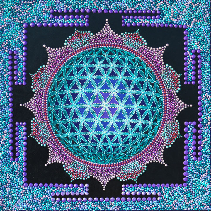 Download 3D Flower Of life Sacred Geometry Mandala Dot Art (Olesea ...
