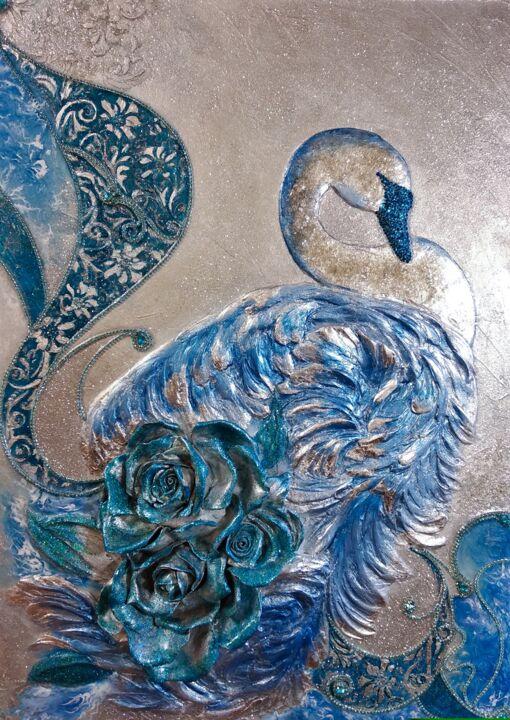 Design titled "Silver swan. bas-re…" by Olesya Losygina, Original Artwork, Jewelry