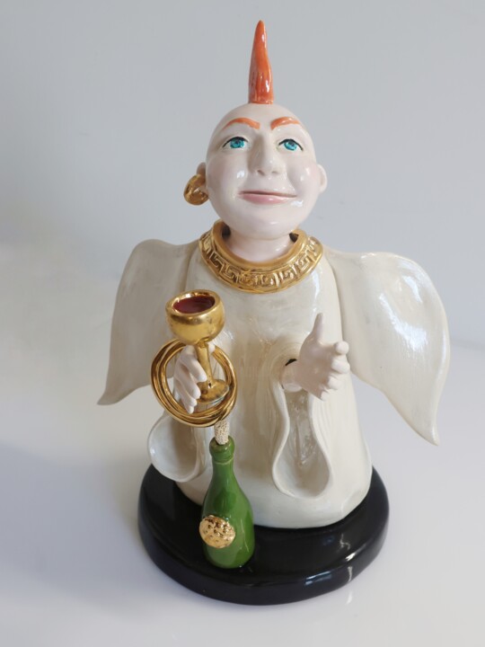 Sculpture titled "Rebel Seraphim" by Olga Sviridova, Original Artwork, Clay