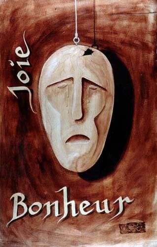 Schilderij getiteld "joie bonheur" door Oliv, Origineel Kunstwerk