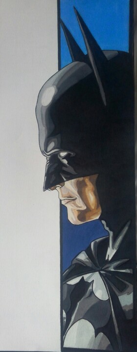 Desenho intitulada "Batman" por Olivier Valèry, Obras de arte originais, Lápis