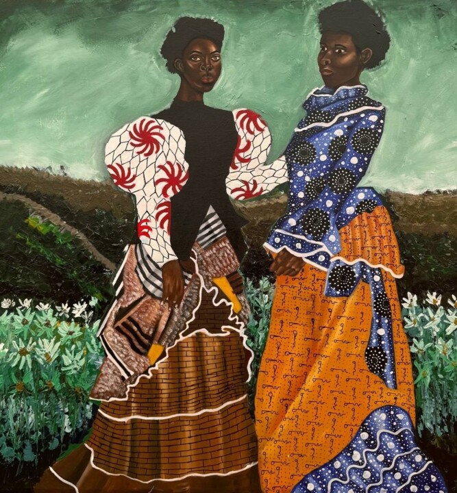 Pintura titulada "In a lost land" por Oluwapelumi Olaosun, Obra de arte original, Acrílico