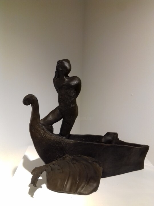 Escultura intitulada "Ulysse résiste" por Olympe, Obras de arte originais, Cerâmica