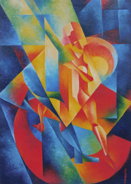 Painting titled "Tango II" by Omar Sorriente, Original Artwork, Oil