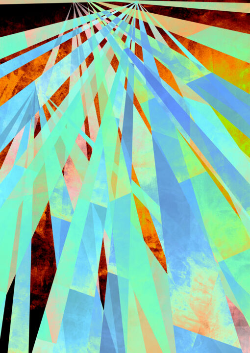 Arts numériques intitulée "Sol Rays 30-14" par Orange Calcite, Œuvre d'art originale, Peinture numérique