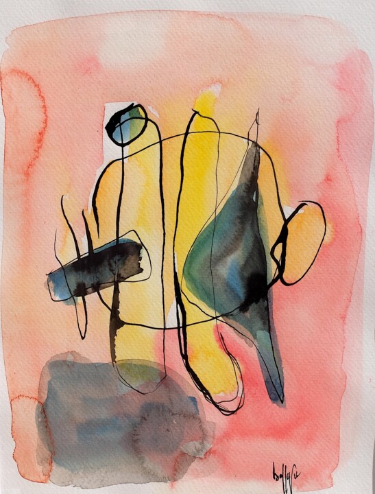 Painting titled "2022.213" by Oscar Boffy, Original Artwork, Watercolor