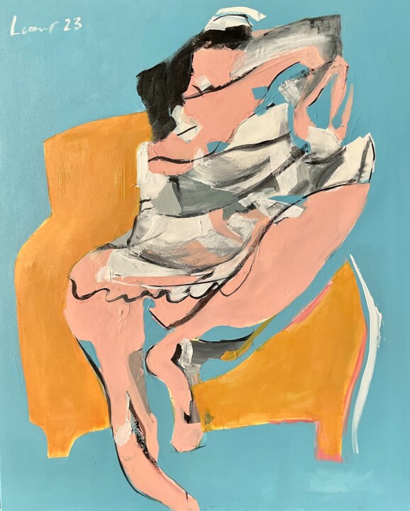 Pintura intitulada "Sexy lady" por Óscar Luis Leonor De Frutos, Obras de arte originais, Acrílico
