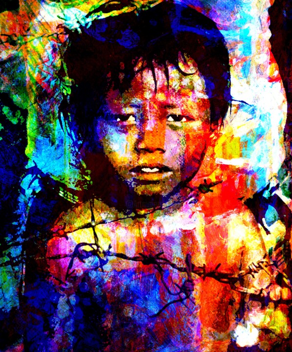 Digital Arts titled "CHILDREN OF WAR CAM…" by Otis Porritt, Original Artwork, Acrylic