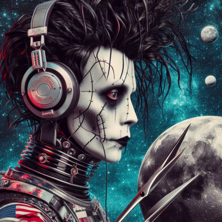 Digital Arts titled "Edward Scissorhands…" by Otis Porritt, Original Artwork, 2D Digital Work