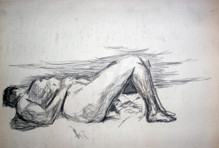 Drawing titled "Figure" by Ozan Adam, Original Artwork