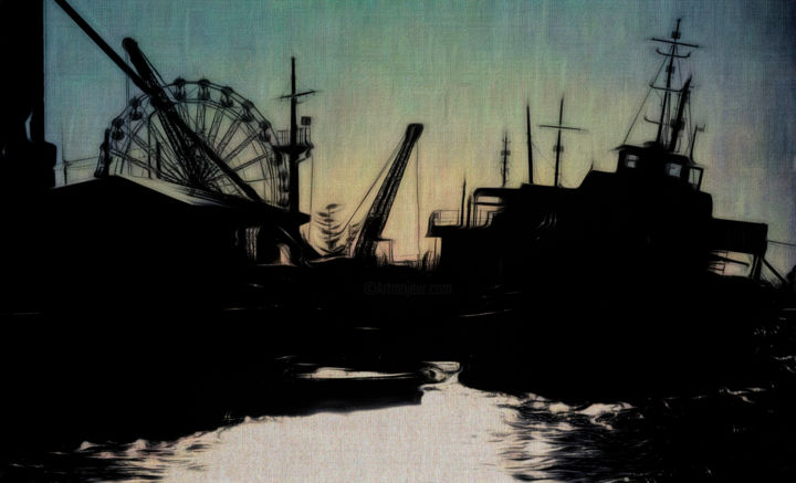 Digital Arts titled "Puerto de Frutos" by Pablo Picardi, Original Artwork, Digital Painting