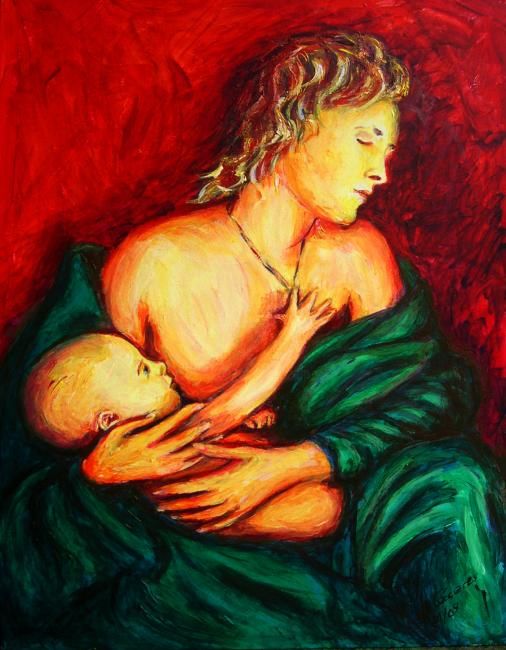 Pintura titulada "madre o Madona" por Pacodecaceres, Obra de arte original