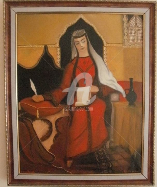 Peinture intitulée "CAUCASİAN PRETTY" par Reshad Bedelbeyli̇, Œuvre d'art originale, Huile