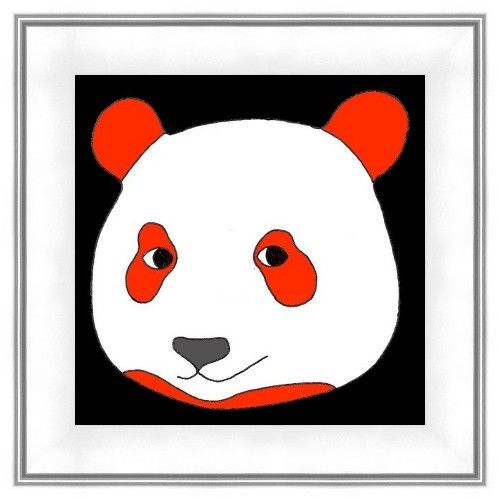 Peinture intitulée "Panda 6" par L.K.Oerling, Œuvre d'art originale, Huile