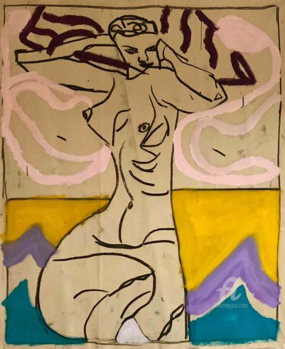 Malerei mit dem Titel "Life" von Paris Sergiou, Original-Kunstwerk, Öl