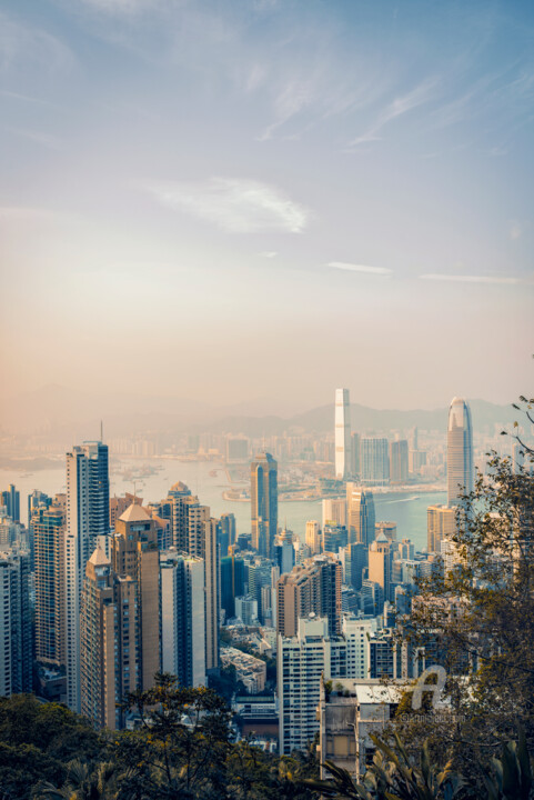 Fotografía titulada "Hong Kong Sunset" por Pascal Deckarm, Obra de arte original