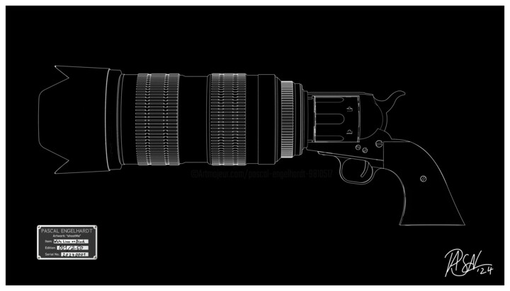 제목이 "shootMe"인 판화 Pascal Engelhardt로, 원작, 디지털 인쇄