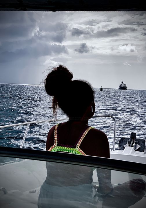 Photographie intitulée "meditation marine" par Pati Guyot, Œuvre d'art originale, Photographie numérique