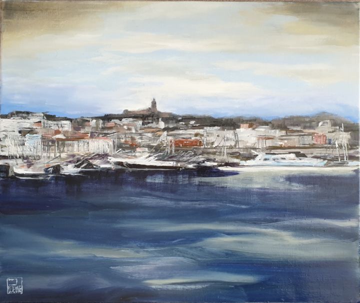 Malarstwo zatytułowany „Marseille” autorstwa Patricia Lejeune, Oryginalna praca, Olej
