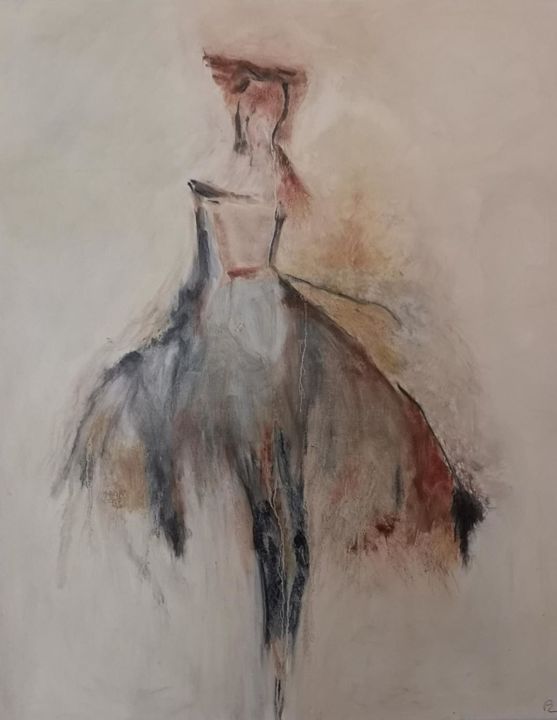 Painting titled "légèreté." by Patrick Couvreur, Original Artwork, Oil