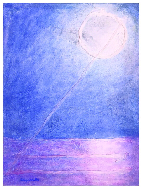 Peinture intitulée "Luna II" par Patrizia Salles, Œuvre d'art originale, Acrylique Monté sur Châssis en bois