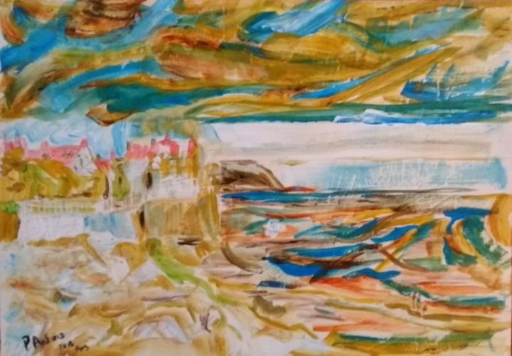 Pintura titulada "Beach" por Paul Antwis, Obra de arte original, Acrílico