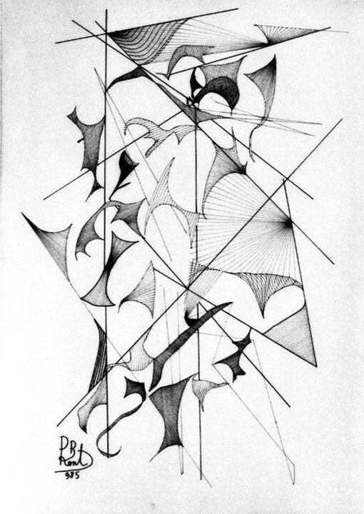 Drawing titled "Delusione" by Paul Bonnie Kent, Original Artwork, Ink