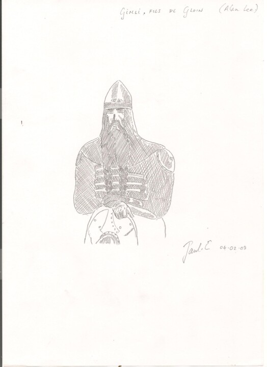 Zeichnungen mit dem Titel "Tolkien 1" von Paul-Éric Langevin, Original-Kunstwerk, Bleistift