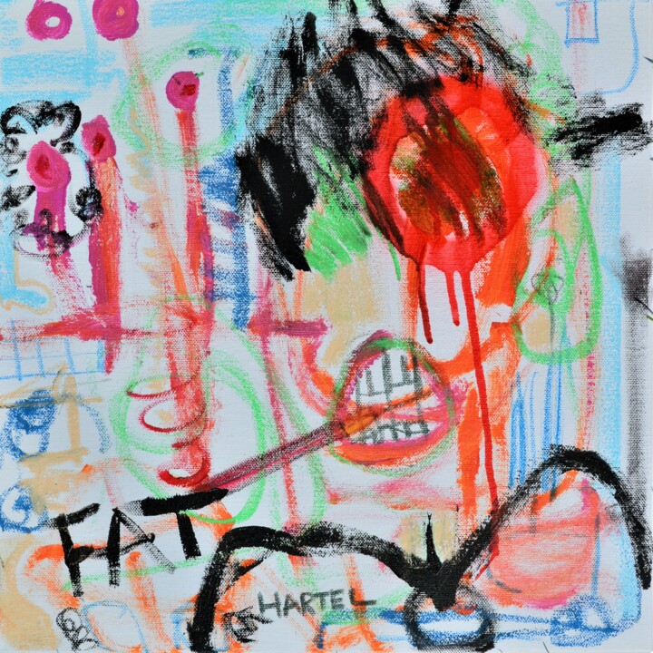 Painting titled "Fat Bully" by Paul Hartel, Original Artwork, Acrylic Mounted on Wood Stretcher frame