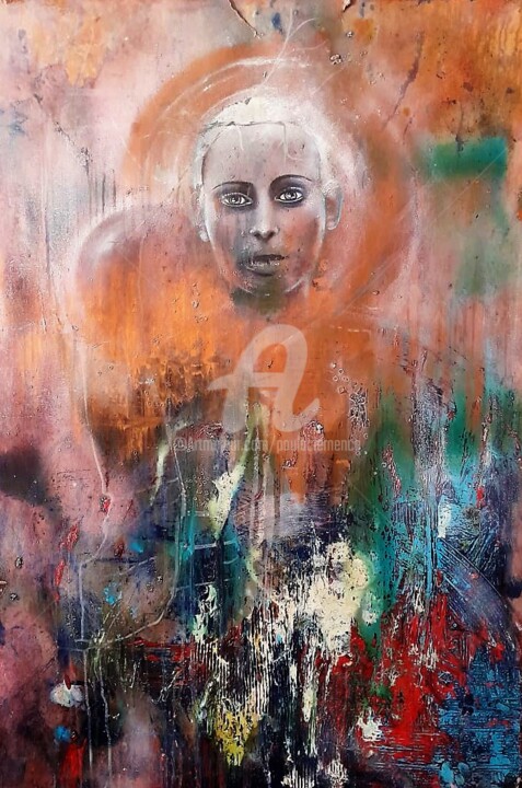 Schilderij getiteld "UNIVERS DECHARNE" door Paula Clemence, Origineel Kunstwerk, Lak