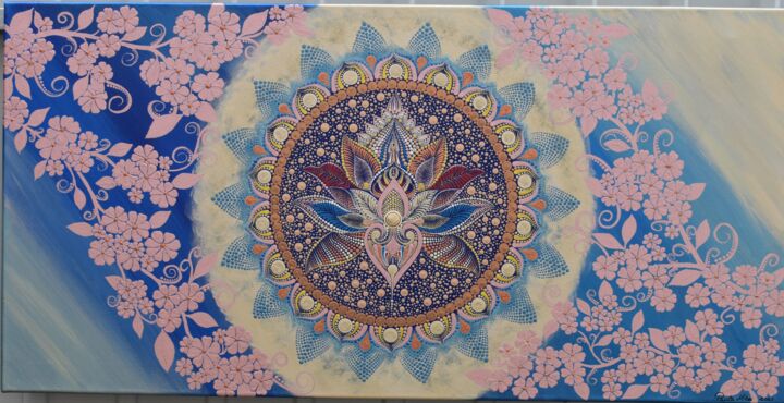 "Rebirth Mandala" başlıklı Tablo Paula Georgiana Mihai tarafından, Orijinal sanat, Akrilik