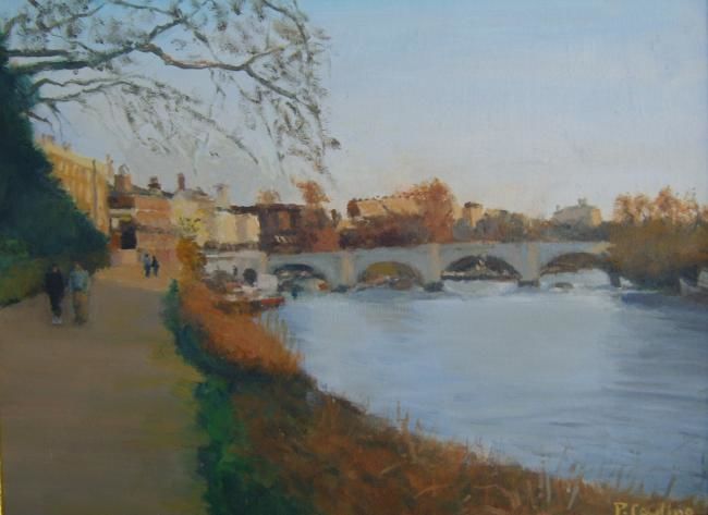 Peinture intitulée "The Bridge at Richm…" par Paul Cowling, Œuvre d'art originale