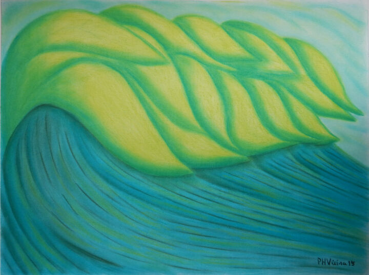 "Ondas / Waves" başlıklı Resim Paulo H Vieira tarafından, Orijinal sanat, Pastel
