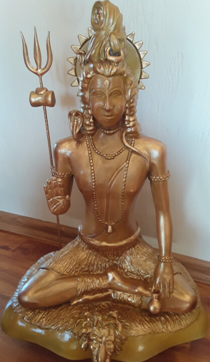 Sculptuur getiteld ""Shiva"" door Pavel Ambul, Origineel Kunstwerk, Gips