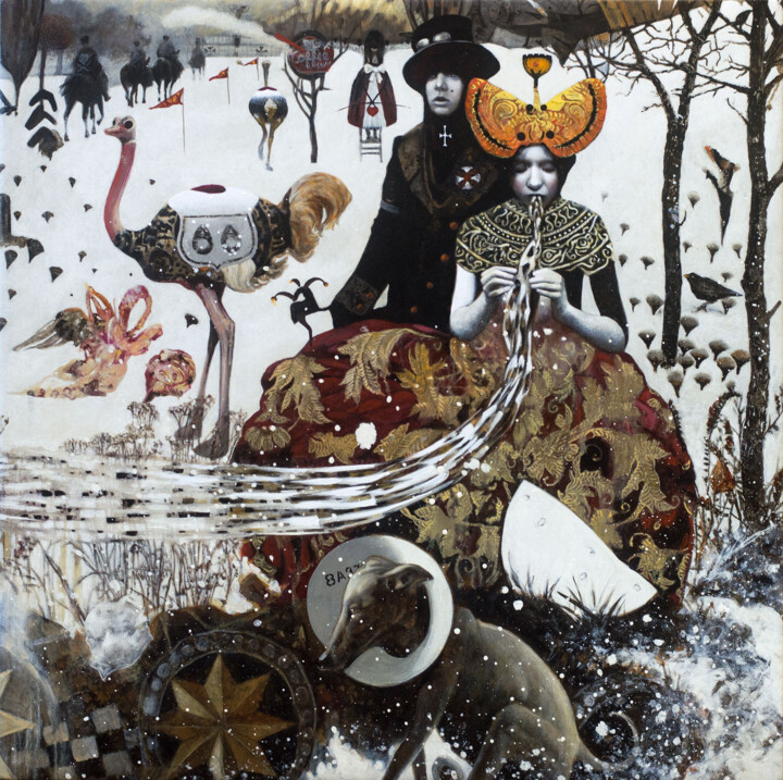 Peinture intitulée "February" par Pavel Guliaev, Œuvre d'art originale, Huile Monté sur Châssis en bois