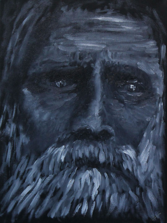 Schilderij getiteld "Homeless 2" door Pavel Krasheninin, Origineel Kunstwerk, Olie