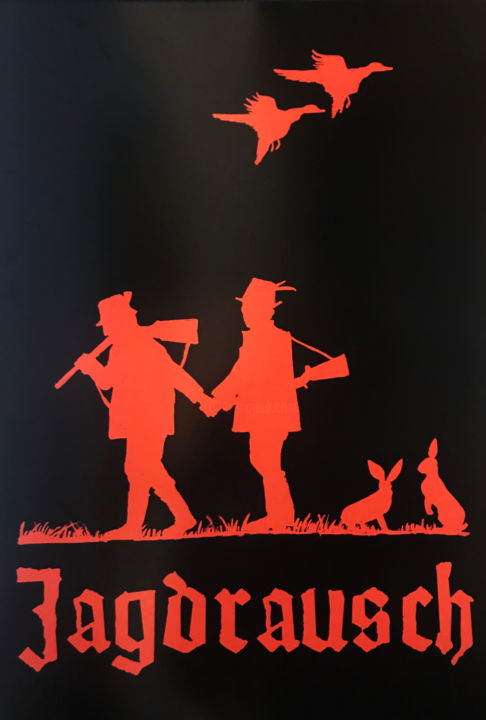 Gravures & estampes intitulée "Jagdrausch Die Gefä…" par Pawel Luchowski, Œuvre d'art originale, Sérigraphie