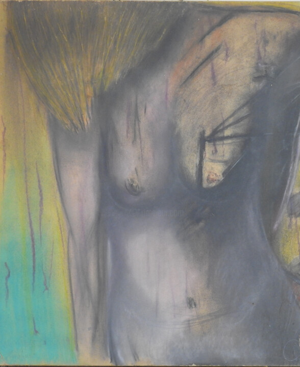Malarstwo zatytułowany „La Mujer Rota (The…” autorstwa Rodrigo Payró, Oryginalna praca, Pastel Zamontowany na Karton