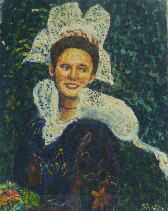 Peinture intitulée "Portrait d'une jeun…" par Peinture Raffin, Œuvre d'art originale, Huile