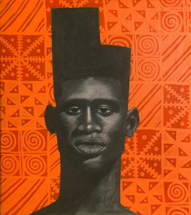 제목이 "Afro"인 미술작품 Pelumi Fasasi로, 원작, 아크릴