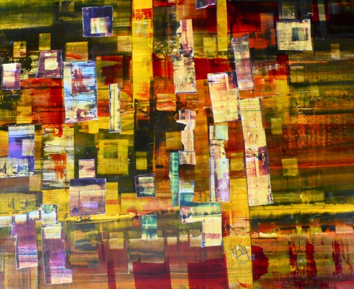 Картина под названием "POINT CHAUD" - Gerard Perrotin, Подлинное произведение искусства, Масло Установлен на Деревянная рама…