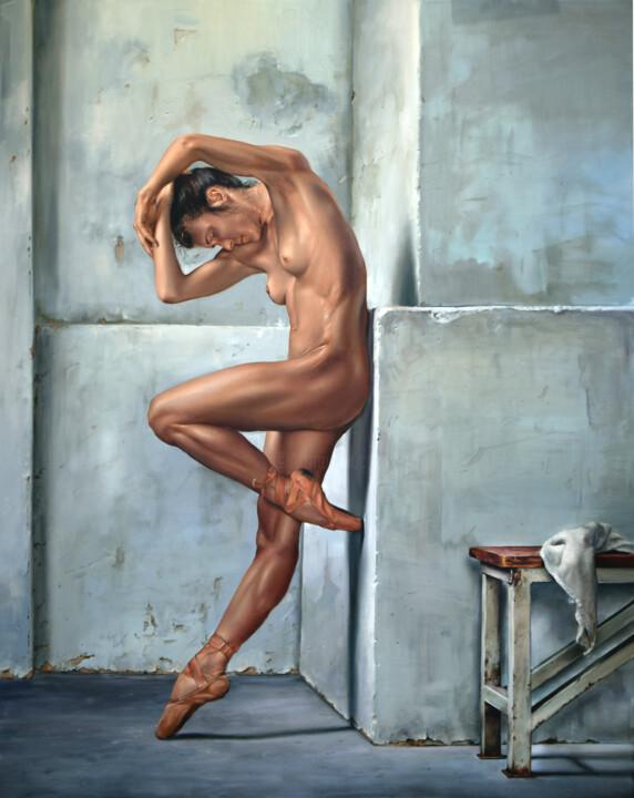 绘画 标题为“Ballerina” 由Peter Duhaj, 原创艺术品, 油 安装在木质担架架上