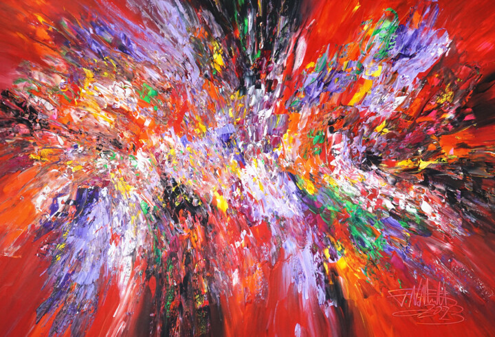 Pintura titulada "Amazing Red Daydrea…" por Peter Nottrott, Obra de arte original, Acrílico