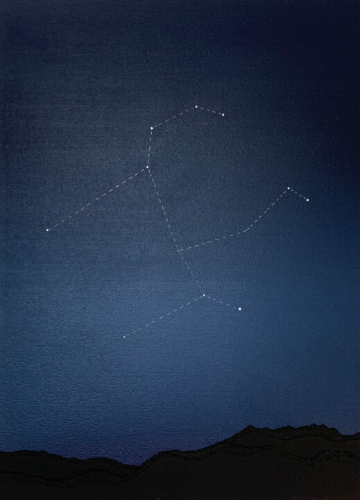 Pintura intitulada "Constellation B-VI" por Peter Pitout, Obras de arte originais, Óleo